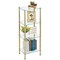 mDesign Metal/Glass Tiered Storage Tower with Open Glass Shelves